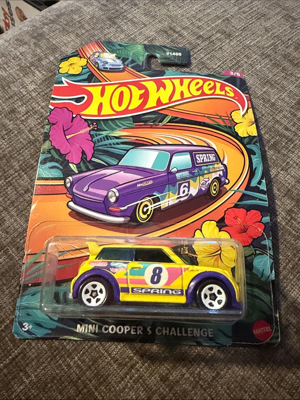 Hot Wheels Mini Cooper S Challenge Spring‎ Series 3/5 Yellow Purple